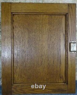 French Antique Carved Architectural Solid Oak Wood Panel Door with Face