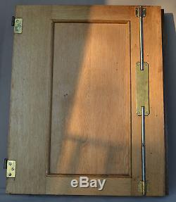 French Antique Carved Oak Wood Architectural Door Panel Two Columns Pillars 1