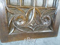 French Antique Carved Oak Wood Gothic Revival Panel Salvage / Fleur de Lys