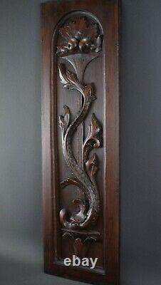 French Antique Carved Wall Panel Door Dolphin Renaissance Style 1