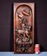French Antique Deep Carved Architectural Panel Door Solid Walnut Wood Withknight