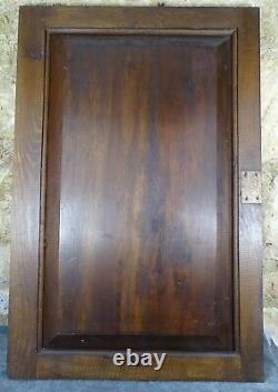 French Antique Deep Carved Architectural Solid Oak Wood Panel Door Castle Scene