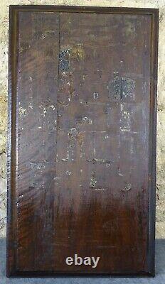 French Antique Deep Carved Architectural Walnut Wood Panel/Door Troubadour