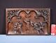 French Antique Deeply Carved Gothic Panel In Solid Walnut Wood Salvage
