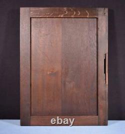 French Antique Deeply Carved Oak Wood Panel with Bird Hunting Salvage