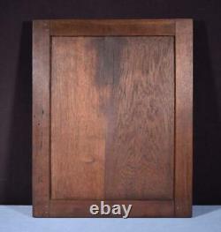 French Antique Deeply Carved Oak Wood Panel with & Fish Hunting Salvage