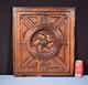 French Antique Gothic Carved Architectural Panel Walnut Wood Salvage 1