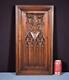French Antique Gothic Deep Carved Architectural Panel/door Walnut Wood Salvage
