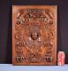 French Antique Hand Carved Architectural Door Panel Walnut Wood With Face
