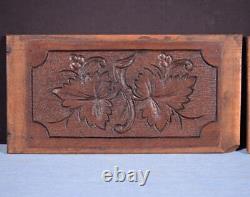 French Antique Hand Carved Architectural Panels Solid Oak Wood Salvage