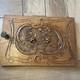 French Antique Hand Carved Panel Door Solid Wood 8x 12.5 Roses Floral
