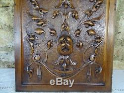 French Antique Highly Carved Architectural Panel Solid Walnut Wood- Renaissance