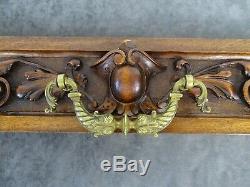 French Antique Large Hand Carved Architectural Salvaged Panel Drawer