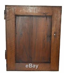 French Antique Renaissance Hand Carved Walnut Wood Salvage Door Panel, Mascaron