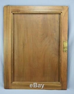 French Architectural Carved Wood Wall Panel Cabinet Closet Door Scrolls Blason