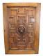 French Architectural Gothic Hand Carved Lion Oak Wood Door Wall Panel 2 Right