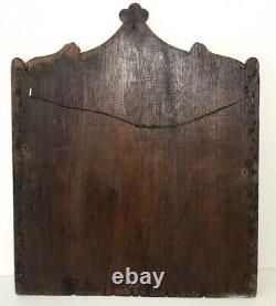 French Old Carved Wood Panel Bird Nest Branch Wall Decor Panel