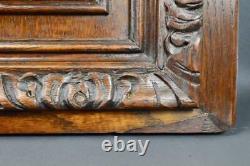 French Pair Black Forest Carved Oak Wood Hunting Trophy Doors Panel