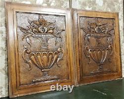 Fruit medici vase wood carving panel Antique french walnut architectural salvage
