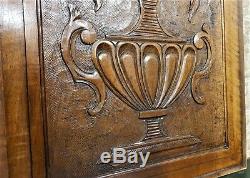 Fruit medici vase wood carving panel Antique french walnut architectural salvage