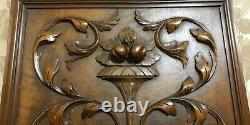 Fruit scroll leaves wood carving panel Antique french architectural salvage 17