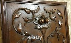 Fruit scroll leaves wood carving panel Antique french architectural salvage 18