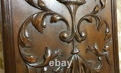 Fruit scroll leaves wood carving panel Antique french architectural salvage 18