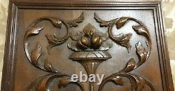 Fruit scroll leaves wood carving panel Antique french architectural salvage 18