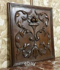 Fruit scroll leaves wood carving panel Antique french architectural salvage 18