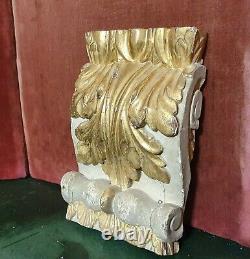 Gilt wood carving panel Corbel bracket Antique french architectural salvage 8.98