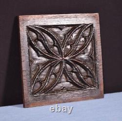 Gothic Carved Architectural Panel/Trim in Solid Chestnut Wood Salvage