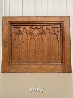 Gothic Revival panel in oak circa 1920