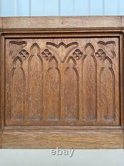 Gothic Revival panel in oak circa 1920