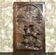 Gothic Hunting Scene Wood Carving Panel Antique French Architectural Salvage