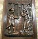 Gothic Medieval Galant Scene Carving Panel Antique French Architectural Salvage