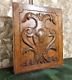 Gothic Medieval Wood Carving Panel Antique French Blazon Architectural Salvage