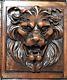 Gothic Roaring Lion Panel Antique French Wood Carving Architectural Salvage B