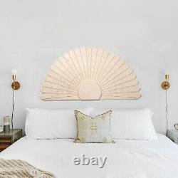 Hand Carved Wooden Art Deco Wall Art Sun Bed Headboard Large Panel