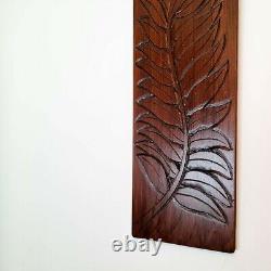 Hand Carved Wooden Decorative Wall Art Lotus Bed Headboard Panel Perfect Gift