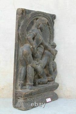 Handcrafted Wall Panel Figure Wood Carvings Rare Unique Vintage Indian Home Déco