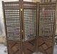 Handmade Wood Room Divider Screen (3 Panel) With Hand Work Arabisque