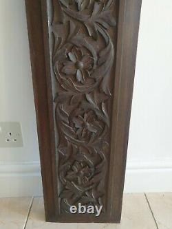 Handmade carved Victorian wooden panel