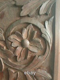 Handmade carved Victorian wooden panel