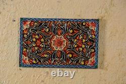 Handmade carved painted wall hanging panel colorful home decor indian furniture