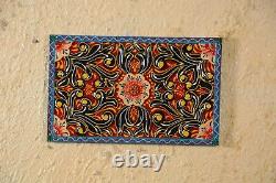 Handmade carved painted wall hanging panel colorful home decor indian furniture