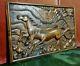 Horse Landscape Wood Carving Panel Antique French Architectural Salvage 24x 15