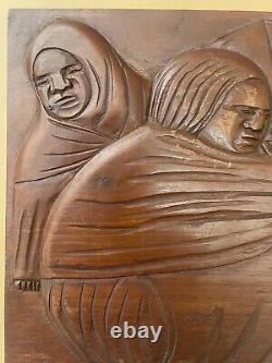 Ignacio Flores Arias, Mexico (b. 1906) Carved Folk Art Wood Panel (C)
