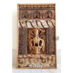 Indian Wooden Wall Hanging Panel Carved Handmade Home Decorative Hanging Panel