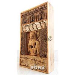 Indian Wooden Wall Hanging Panel Carved Handmade Home Decorative Hanging Panel