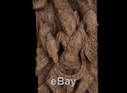 Indien 19. Jh. Holz Paneel A Carved Wood Chariot Panel Tamil Nadu South India